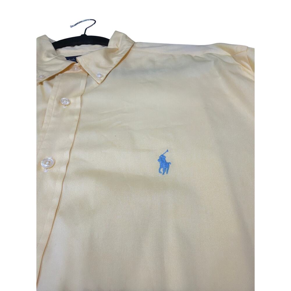 Polo Ralph Lauren Shirt Mens 16 32/33 Classic Fit Button Down Long Sleeve Yellow